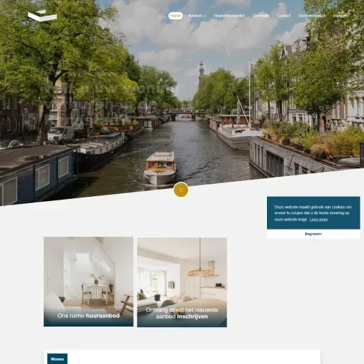 Screenshot van de website van rentastone.nl