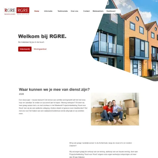 Capture d'écran du site web de www.rgre.nl