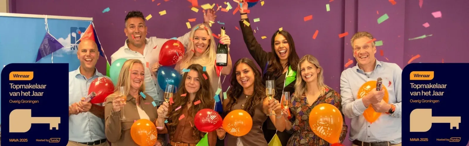 Team foto van Riant Makelaars Bedum