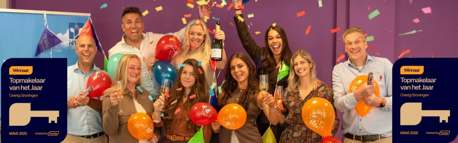 Team photo of Riant Makelaars Groningen