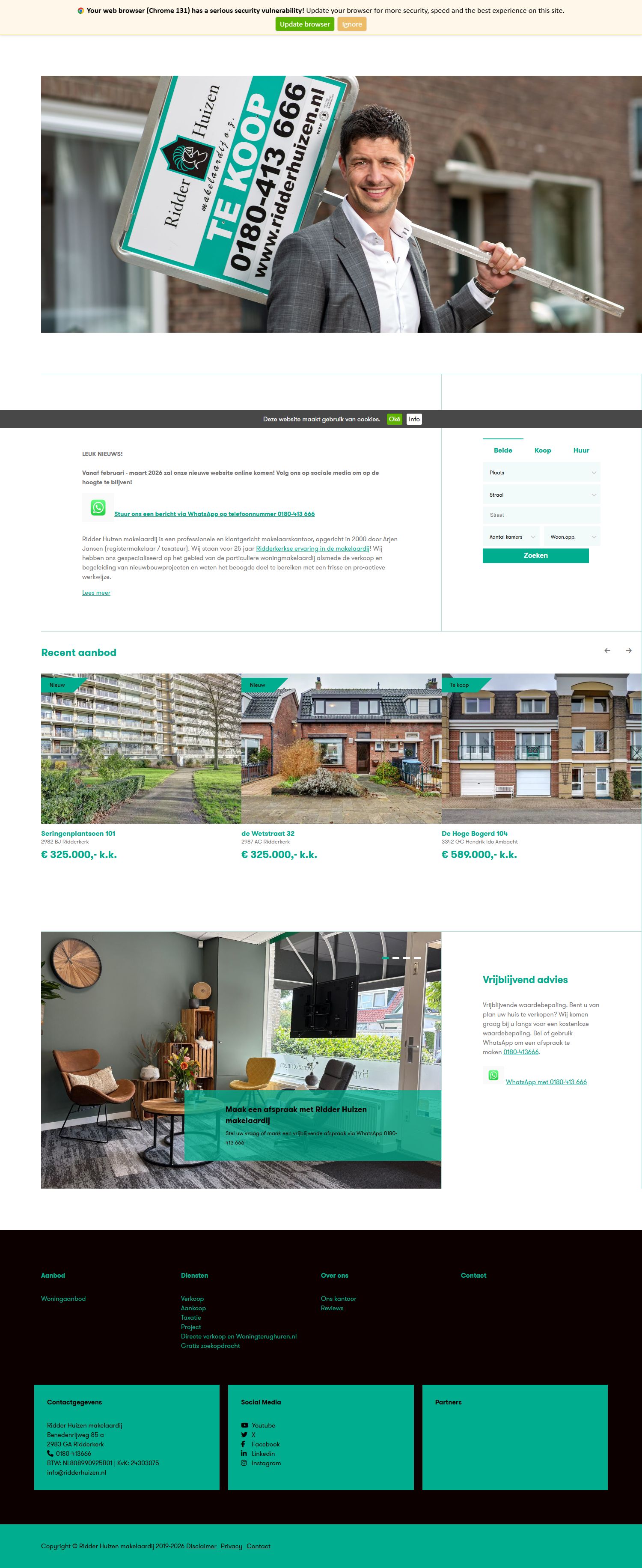 Photo de bureau Ridder Huizen makelaardij o.z