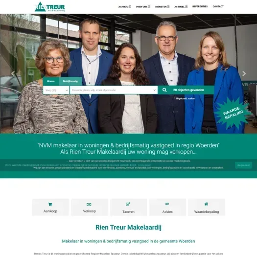 Screenshot of the website of www.rientreur.nl
