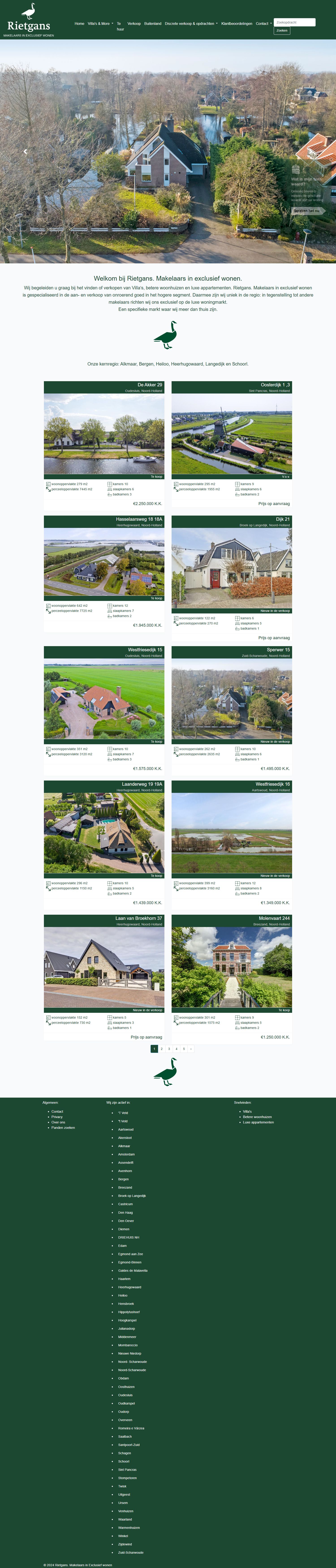 Kantoorfoto Rietgans. Makelaars in exclusief wonen