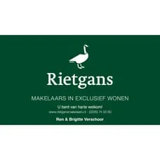 Logotipo Rietgans. Makelaars in exclusief wonen