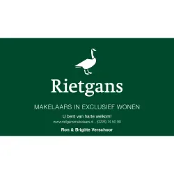 Logo Rietgans. Makelaars in exclusief wonen