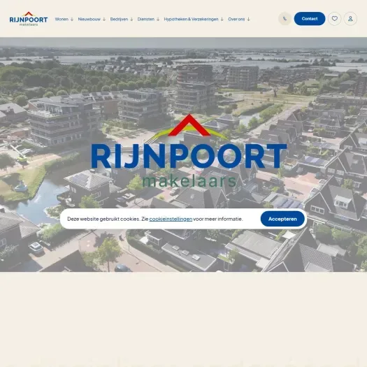 Screenshot van de website van www.rijnpoort.nl