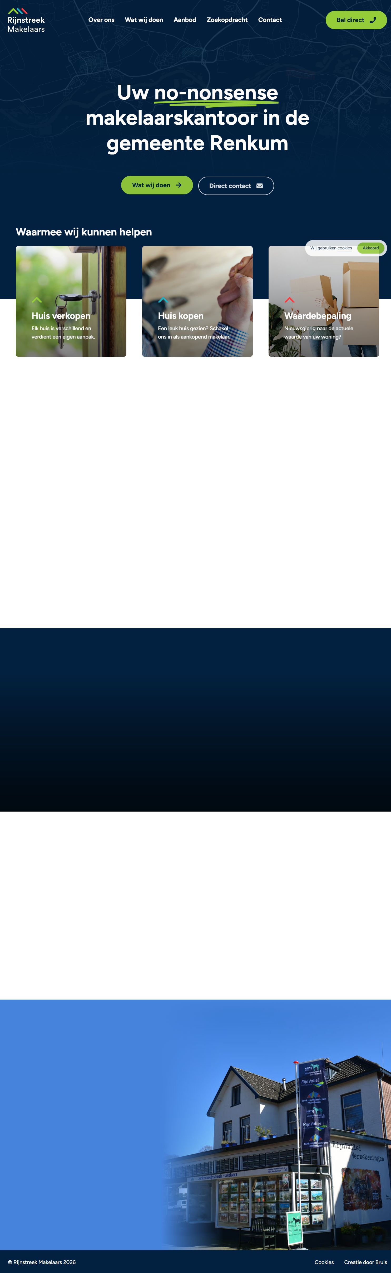 Screenshot der Website von www.rijnstreekmakelaars.nl