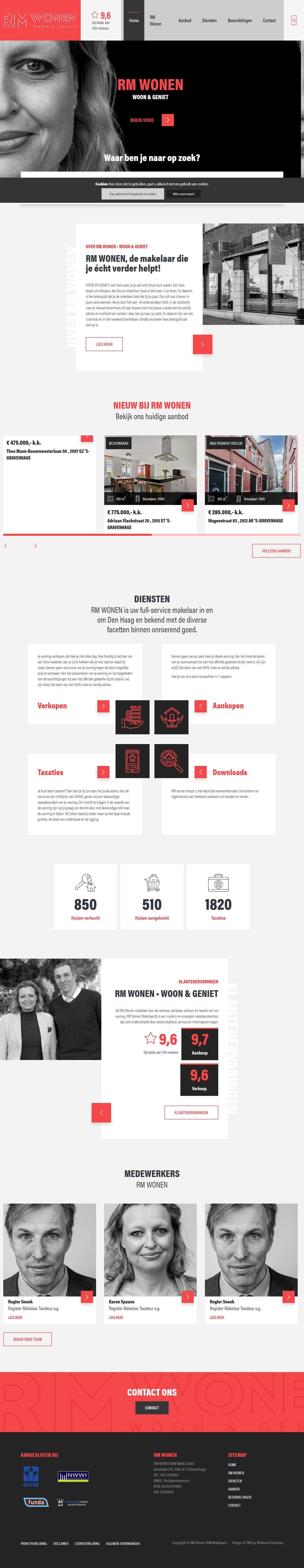 Screenshot der Website von www.rmwonen.nl