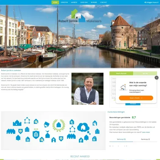 Screenshot van de website van www.robertjorink.nl
