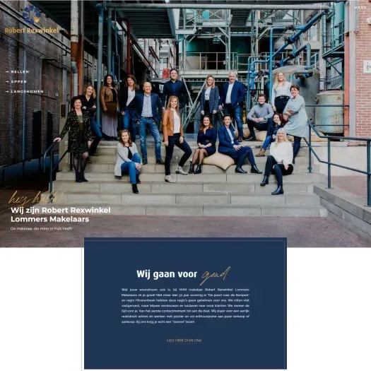 Screenshot van de website van www.robertrexwinkel.nl