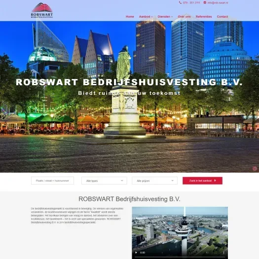 Screenshot van de website van www.rob-swart.nl