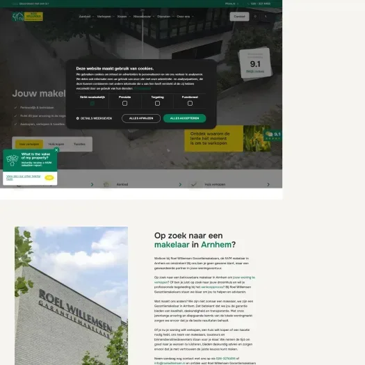 Screenshot van de website van www.roelwillemsen.nl