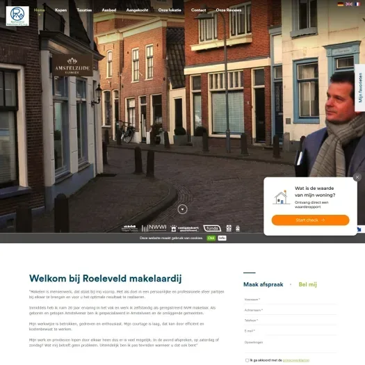 Screenshot der Website von www.roeleveldmakelaardij.nl