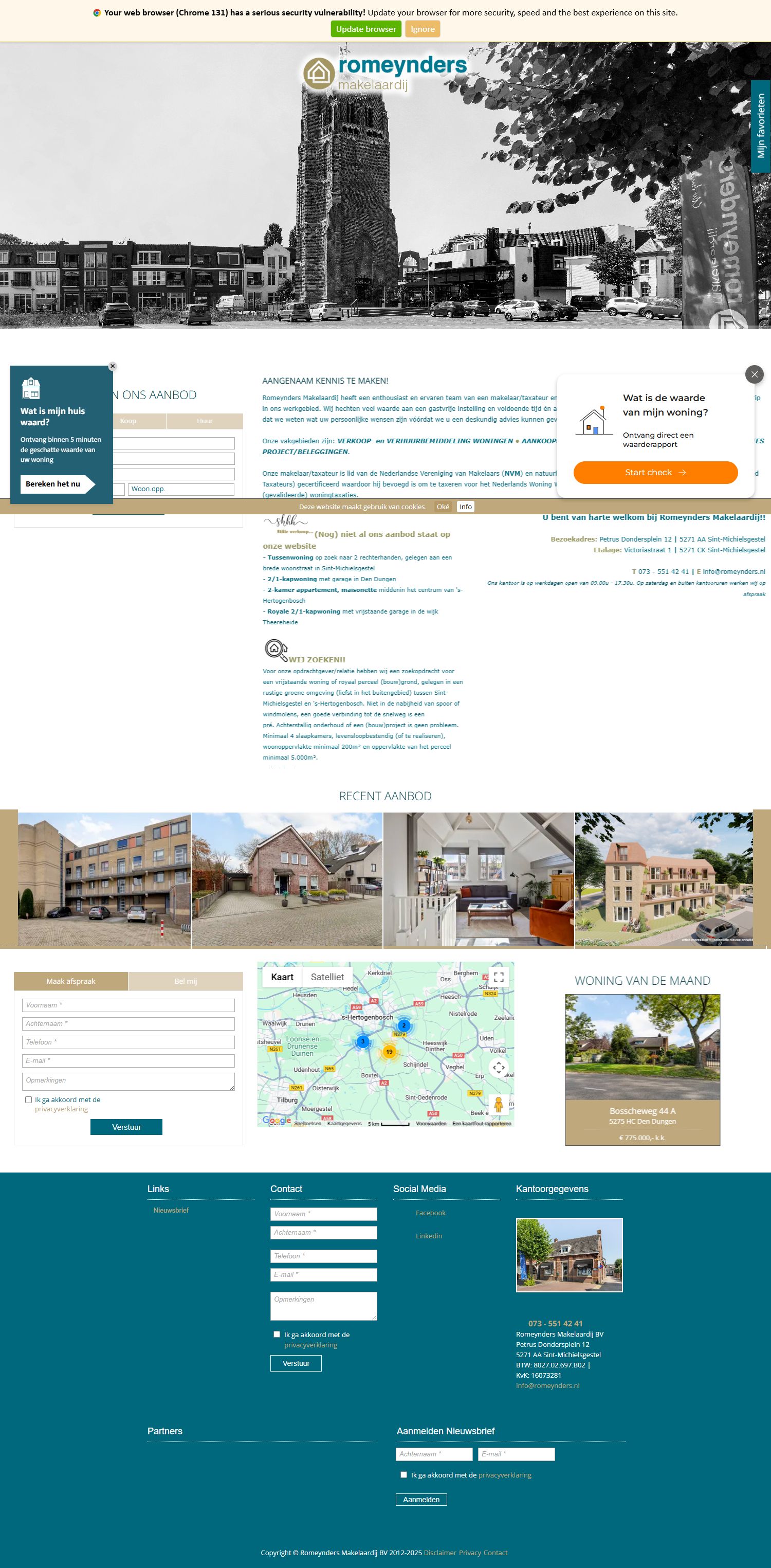 Screenshot der Website von www.romeynders.nl