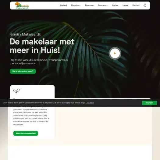 Screenshot der Website von www.romijnmakelaardij.nl