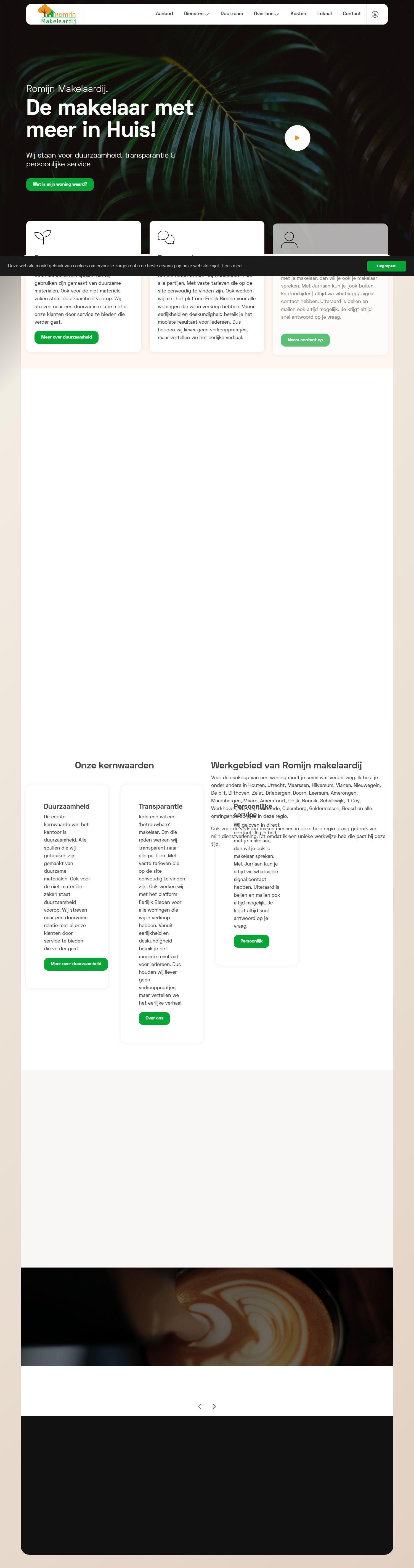 Screenshot der Website von www.romijnmakelaardij.nl