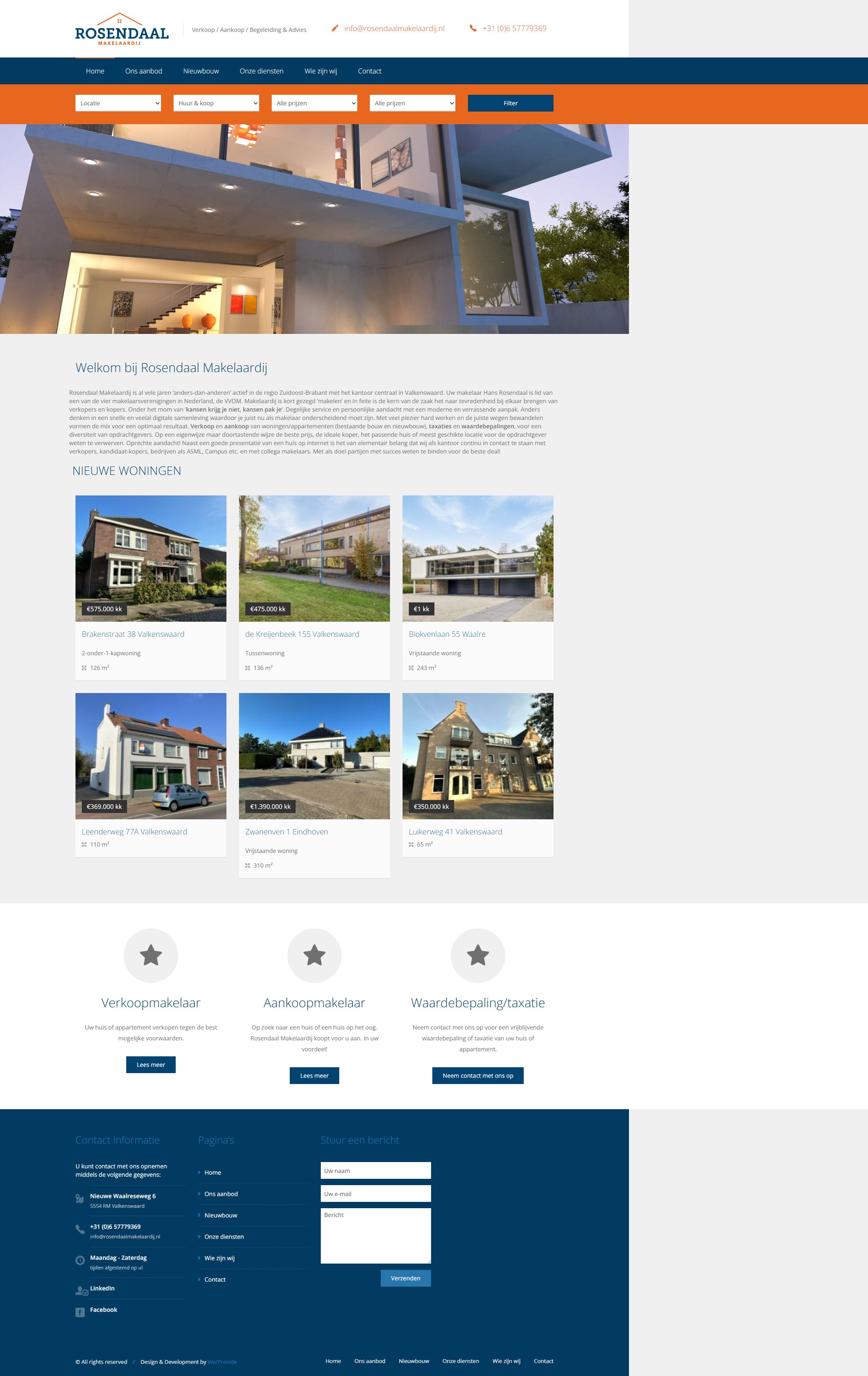 Screenshot der Website von www.rosendaalmakelaardij.nl