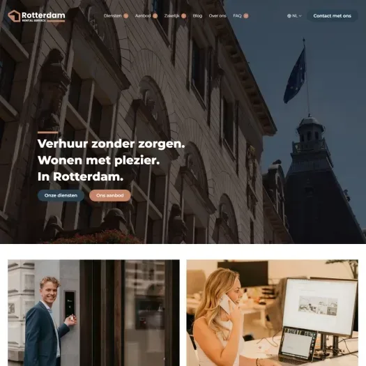 Screenshot of the website of rotterdamrentalservice.com