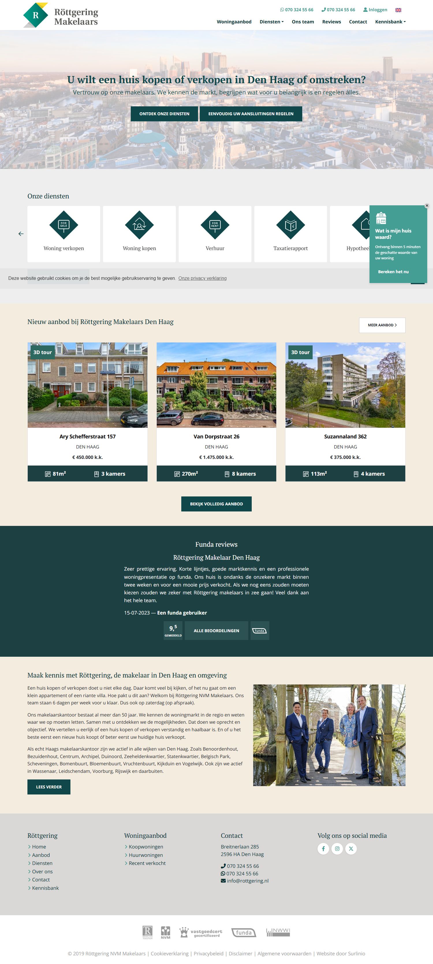 Screenshot der Website von www.rottgering.nl
