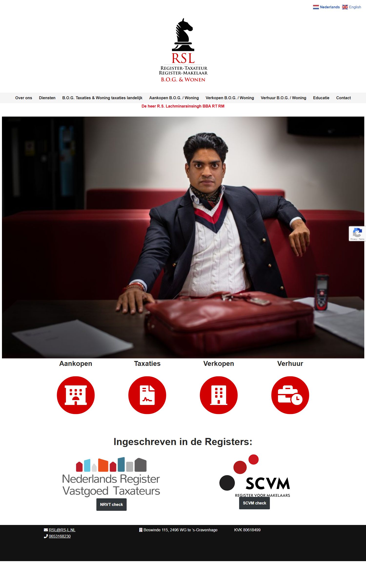 Screenshot van de website van rs-l.nl