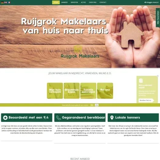 Screenshot van de website van www.ruijgrok.nl