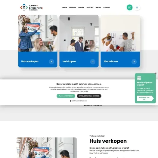 Screenshot der Website von www.ruselerenvanherk.nl