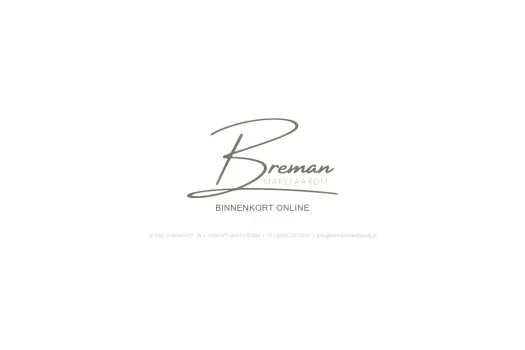Screenshot van de website van www.bremanmakelaardij.nl