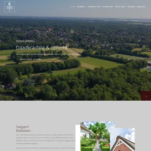 Capture d'écran du site web de www.saegaert.nl