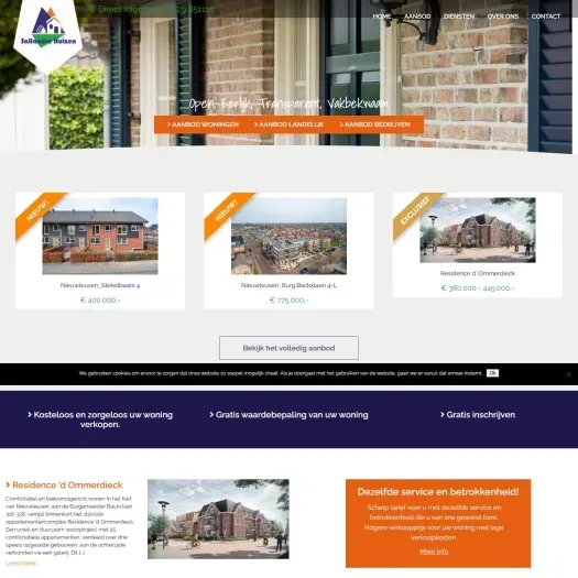 Screenshot van de website van www.sallandsehuizen.nl
