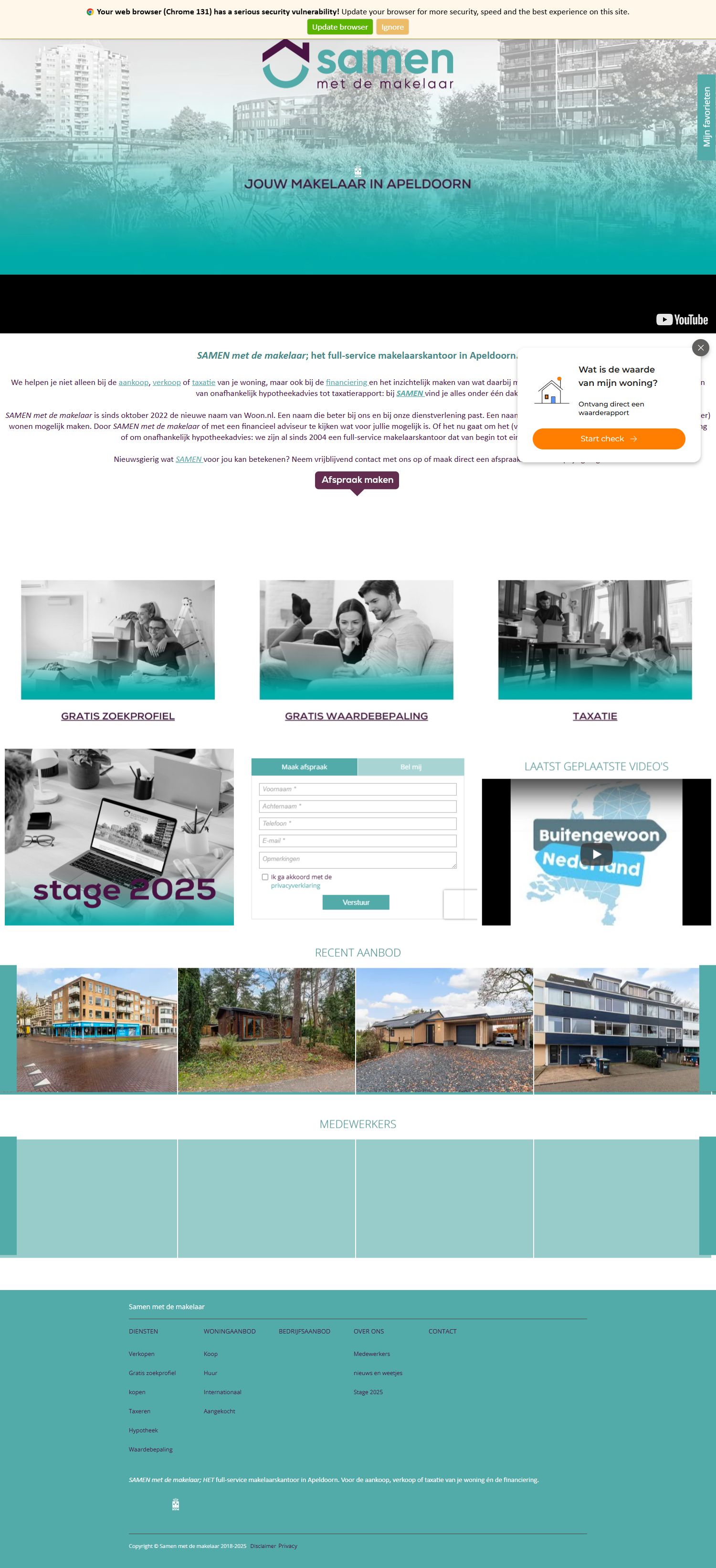 Capture d'écran du site web de www.samenmetdemakelaar.nl