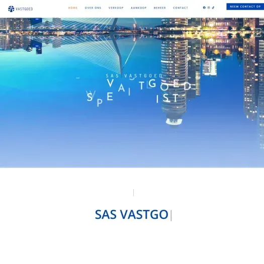 Screenshot der Website von www.sasvastgoed.nl