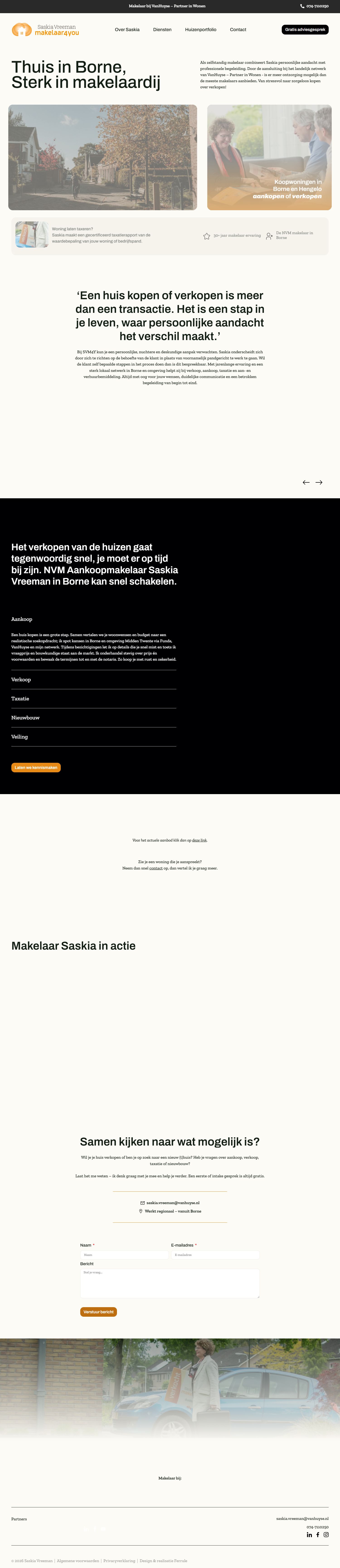 Capture d'écran du site web de www.saskiavreeman.nl