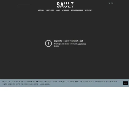 Screenshot der Website von www.sault.nl