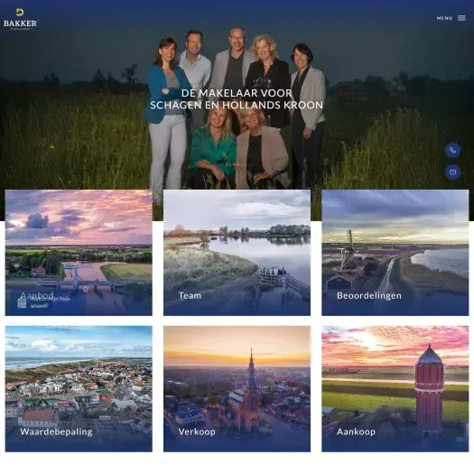 Screenshot der Website von www.scbakker.nl