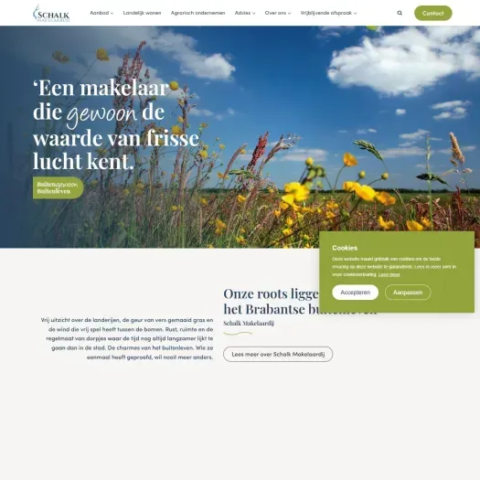 Screenshot der Website von www.schalkmakelaardij.nl