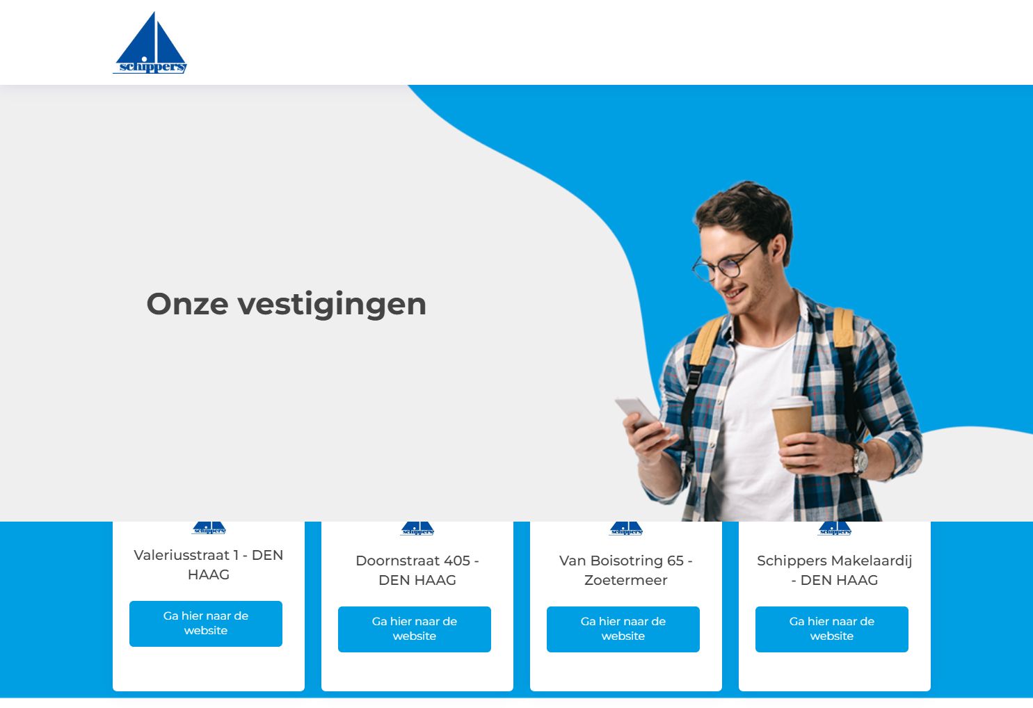 Screenshot der Website von www.schippers.nu