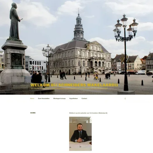 Screenshot of the website of www.schneidersmakelaardij.nl