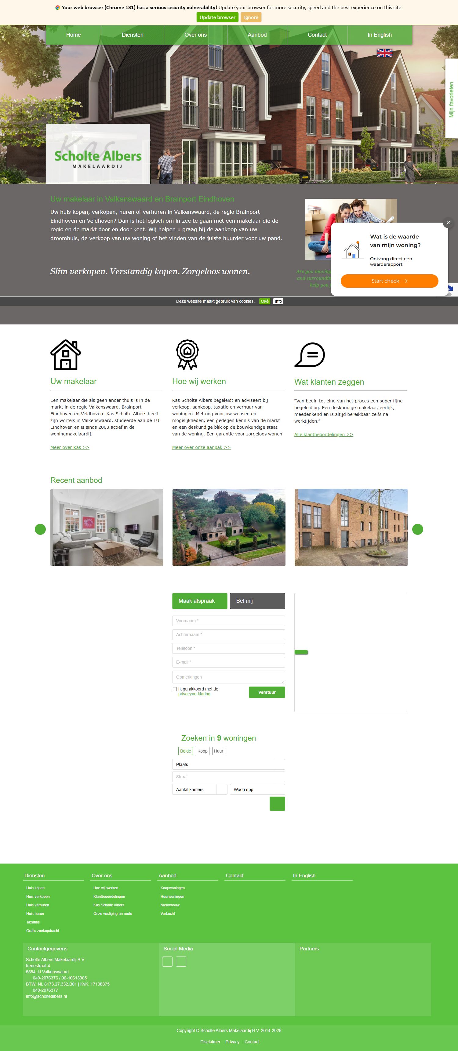 Screenshot der Website von www.scholtealbers.nl