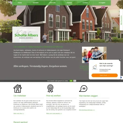 Screenshot van de website van www.scholtealbers.nl