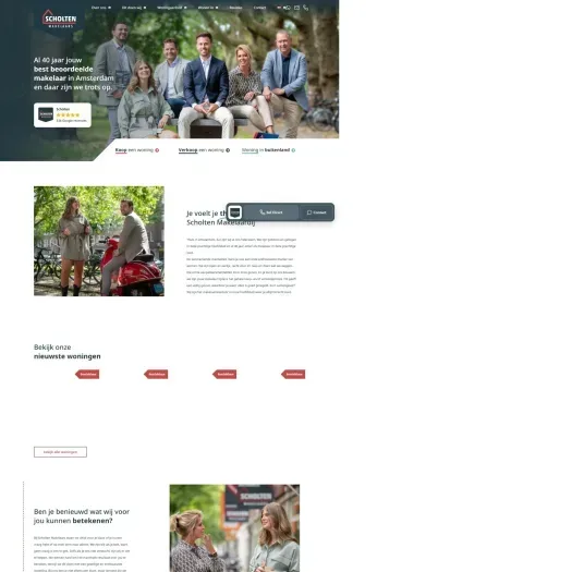 Screenshot van de website van www.scholten.nl