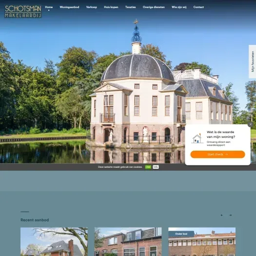 Screenshot der Website von www.schotsmanmakelaardij.nl