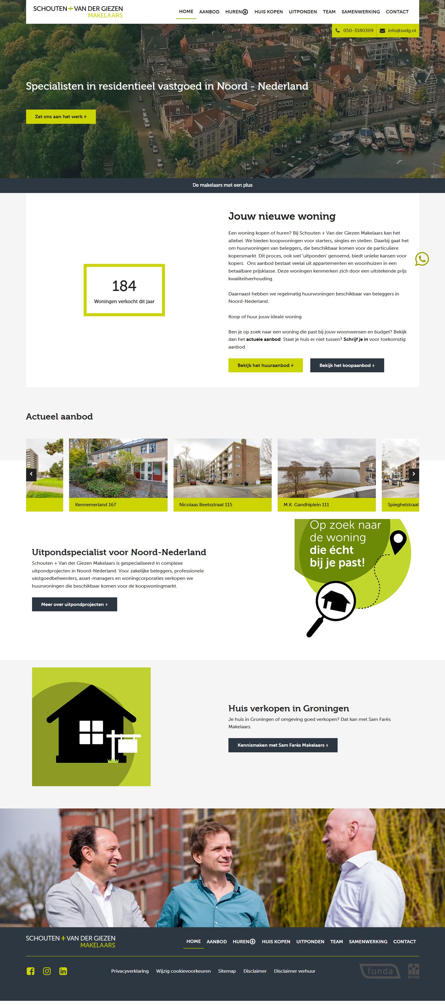 Screenshot der Website von www.svdg.nl