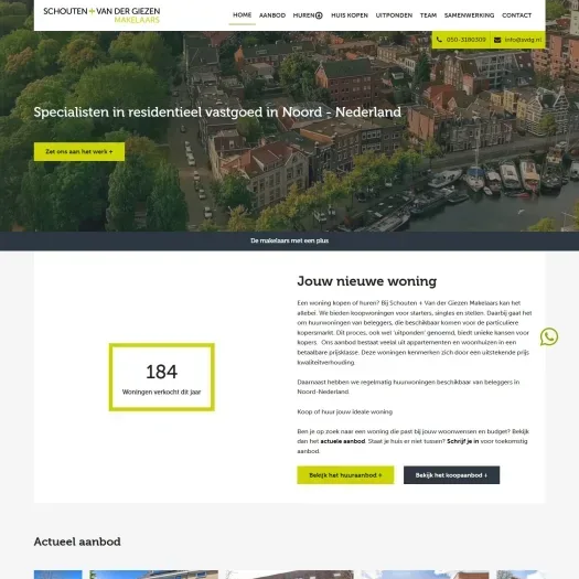 Screenshot van de website van www.svdg.nl