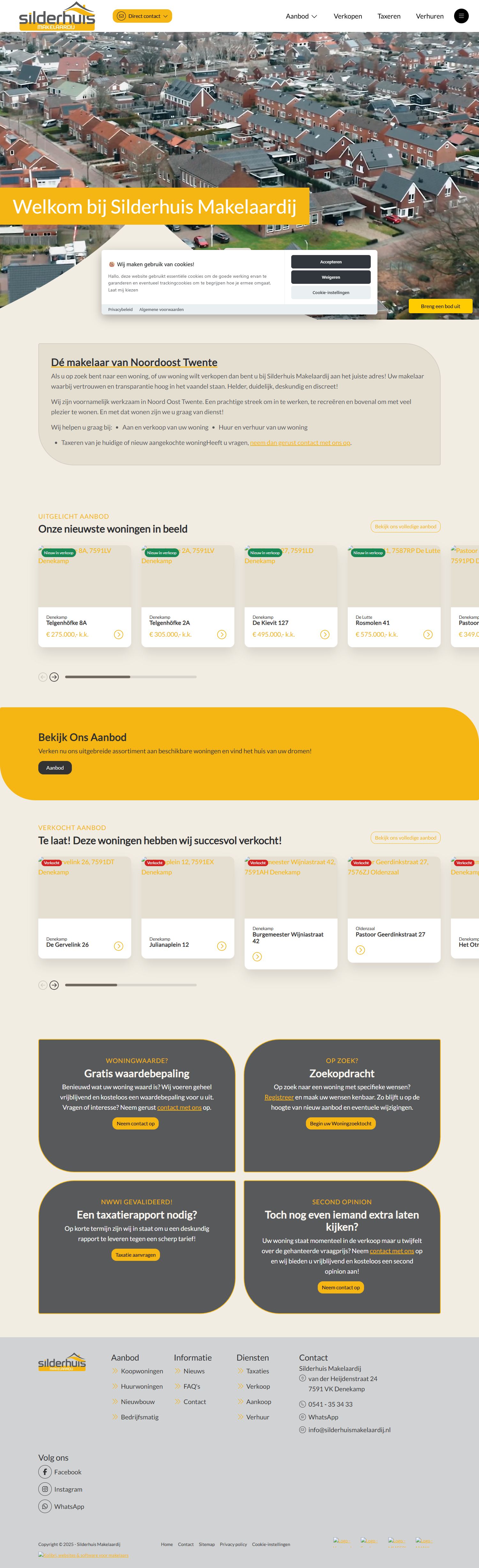 Capture d'écran du site web de www.silderhuismakelaardij.nl