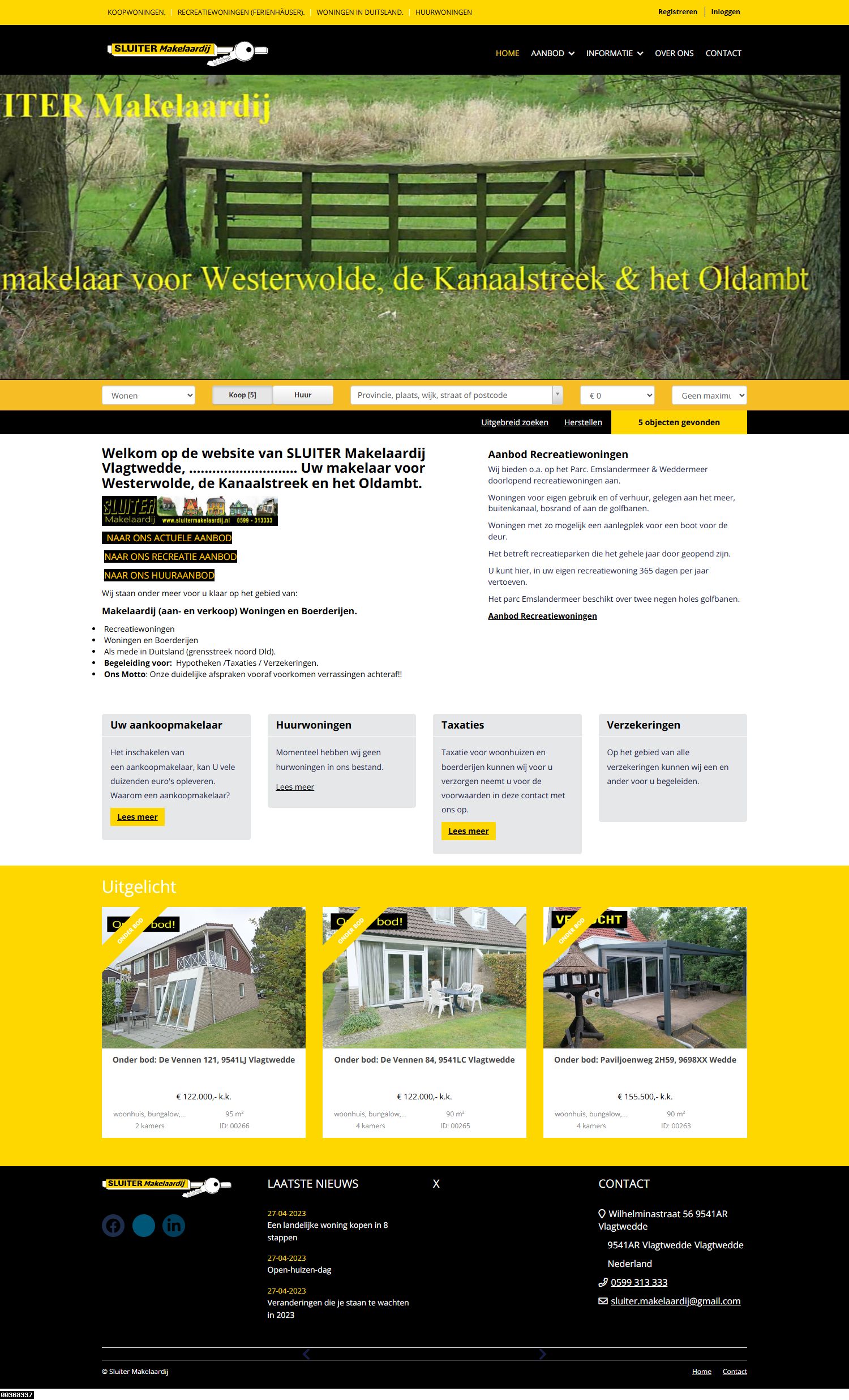 Office photo SLUITER Makelaardij Vlagtwedde