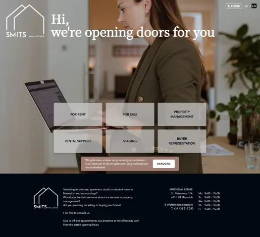Capture d'écran du site web de www.smitsrealestate.nl