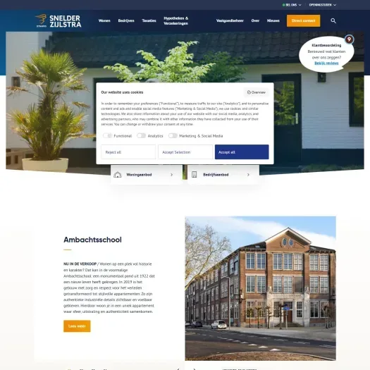 Screenshot der Website von www.snelderzijlstra.nl