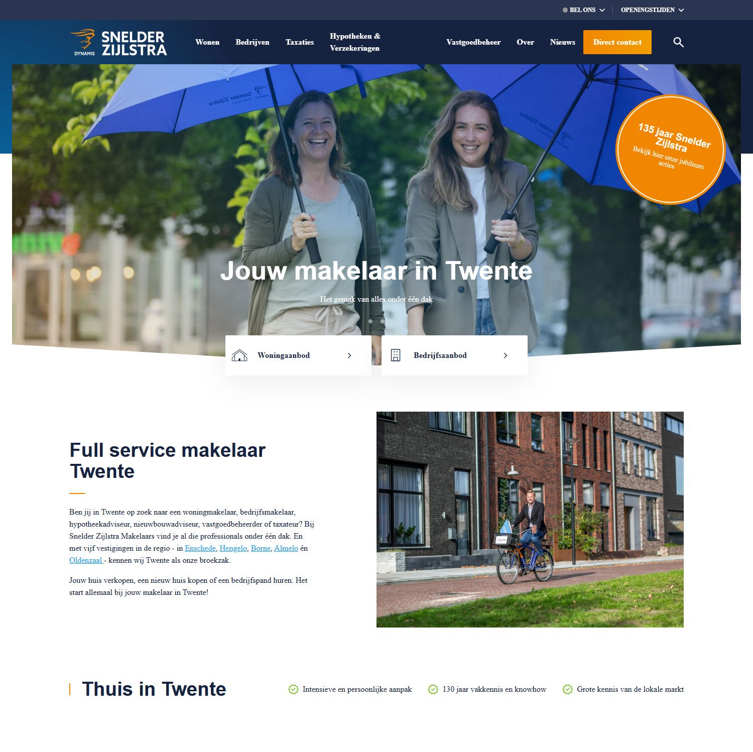 Screenshot der Website von www.snelderzijlstra.nl