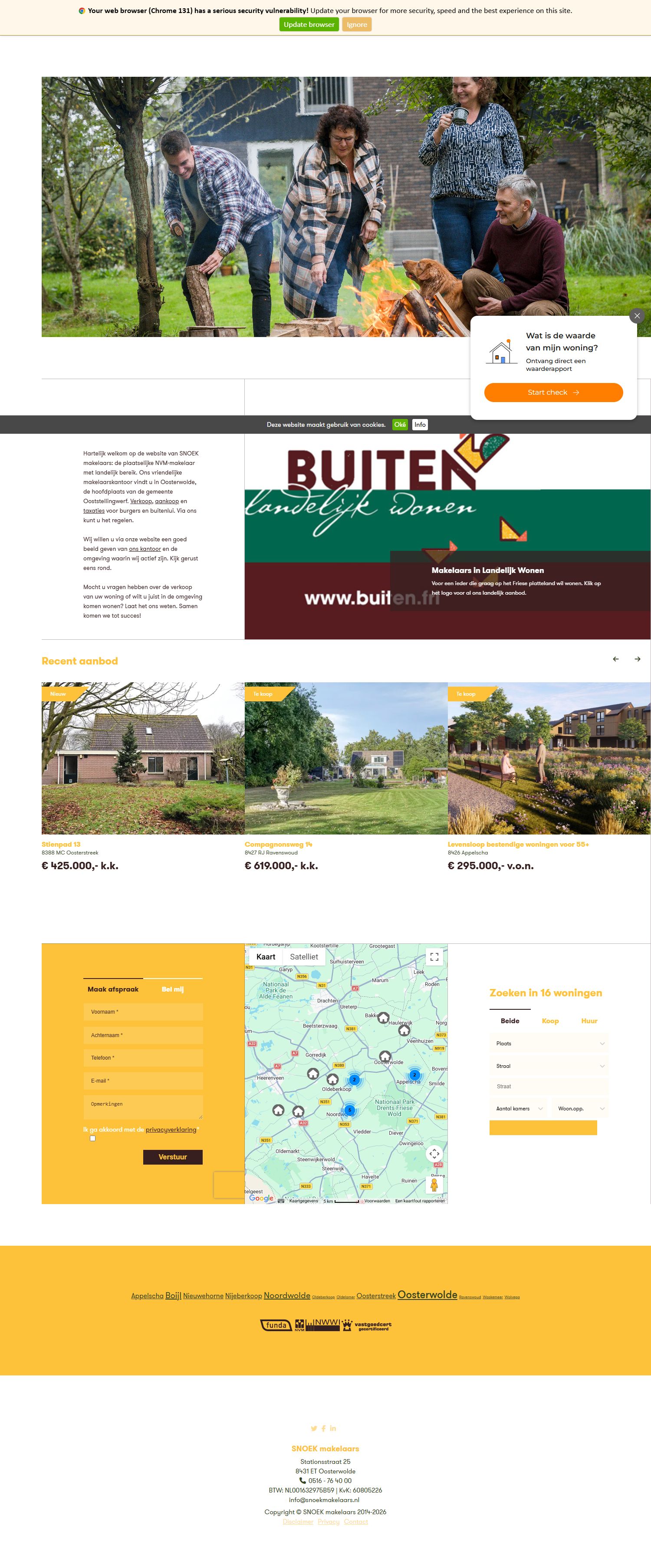 Screenshot der Website von www.snoekmakelaars.nl