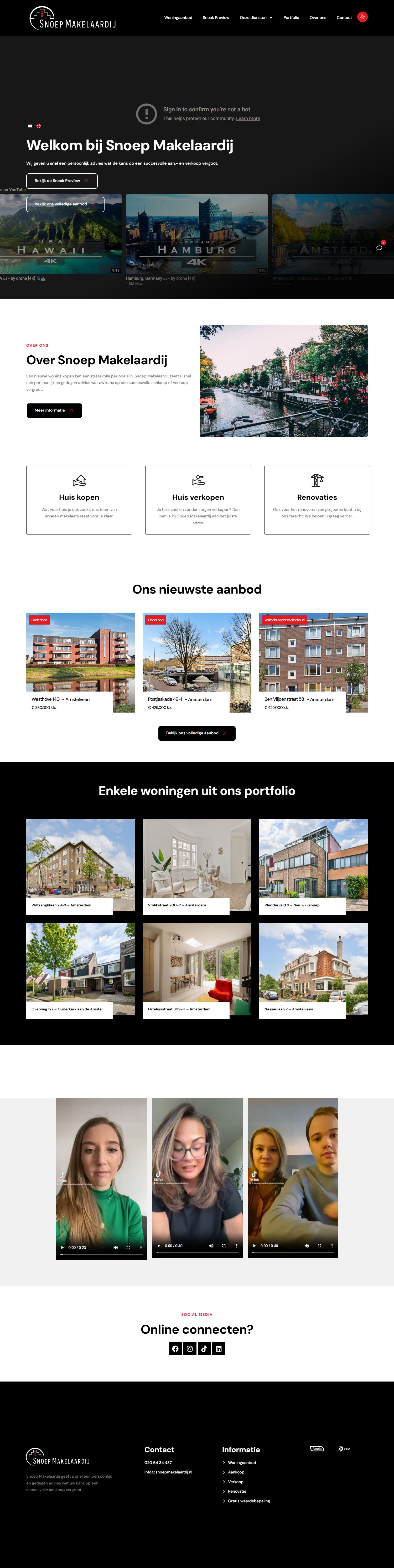 Screenshot der Website von www.snoepmakelaardij.nl